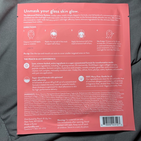 Peach & Lily Glass Skin Ginseng Collagen Mask - Picture 2 of 8